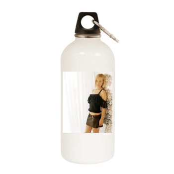 Olivia Wilde White Water Bottle With Carabiner