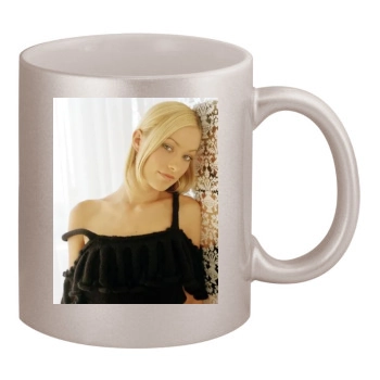 Olivia Wilde 11oz Metallic Silver Mug