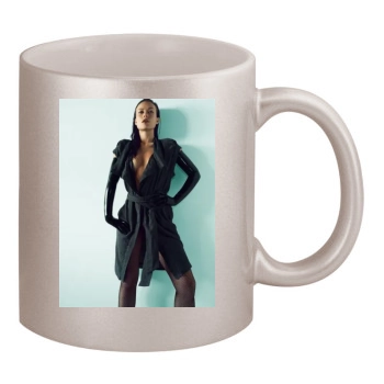 Olivia Wilde 11oz Metallic Silver Mug