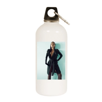 Olivia Wilde White Water Bottle With Carabiner