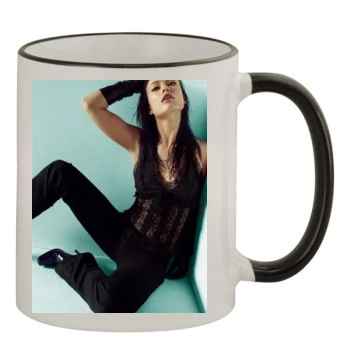 Olivia Wilde 11oz Colored Rim & Handle Mug