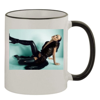 Olivia Wilde 11oz Colored Rim & Handle Mug