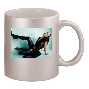 Olivia Wilde 11oz Metallic Silver Mug