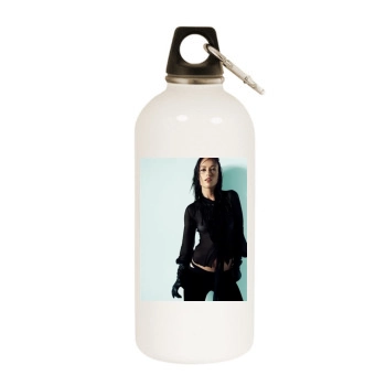 Olivia Wilde White Water Bottle With Carabiner