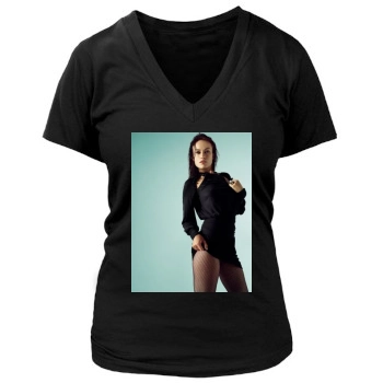 Olivia Wilde Women's Deep V-Neck TShirt