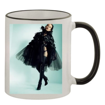 Olivia Wilde 11oz Colored Rim & Handle Mug