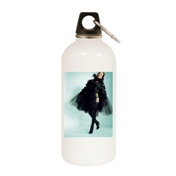 Olivia Wilde White Water Bottle With Carabiner