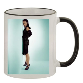 Olivia Wilde 11oz Colored Rim & Handle Mug