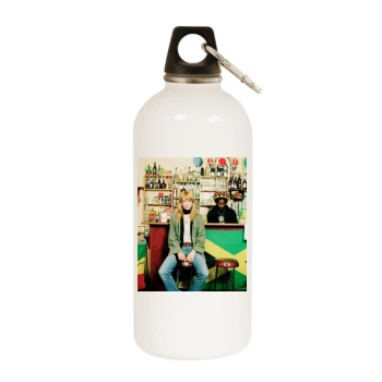 Heike Makatsch White Water Bottle With Carabiner