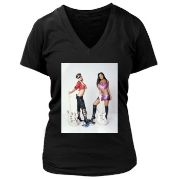 The Pussycat Dolls Women's Deep V-Neck TShirt