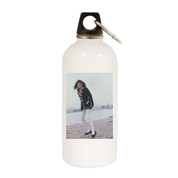 Helena Christensen White Water Bottle With Carabiner