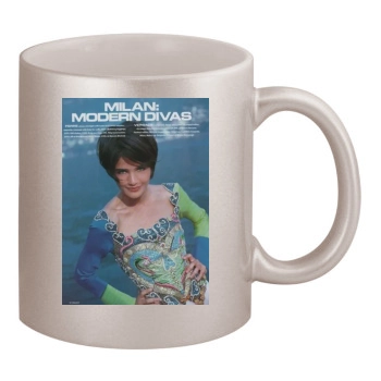 Helena Christensen 11oz Metallic Silver Mug