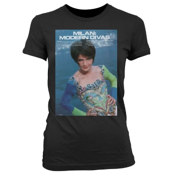 Helena Christensen Women's Junior Cut Crewneck T-Shirt