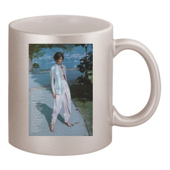 Helena Christensen 11oz Metallic Silver Mug