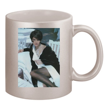 Helena Christensen 11oz Metallic Silver Mug