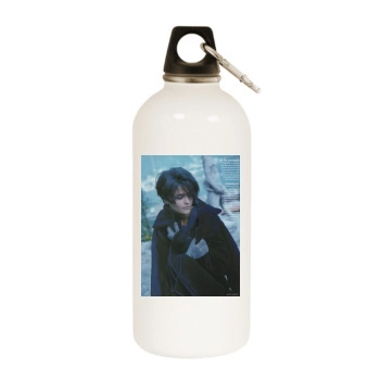 Helena Christensen White Water Bottle With Carabiner