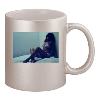 Helena Christensen 11oz Metallic Silver Mug