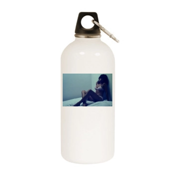 Helena Christensen White Water Bottle With Carabiner