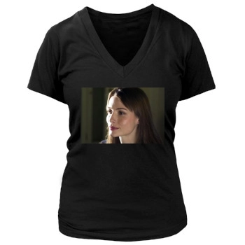 Saffron Burrows Women's Deep V-Neck TShirt