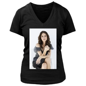 Saffron Burrows Women's Deep V-Neck TShirt