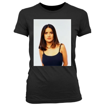 Salma Hayek Women's Junior Cut Crewneck T-Shirt