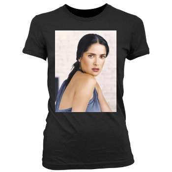 Salma Hayek Women's Junior Cut Crewneck T-Shirt