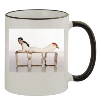 Salma Hayek 11oz Colored Rim & Handle Mug