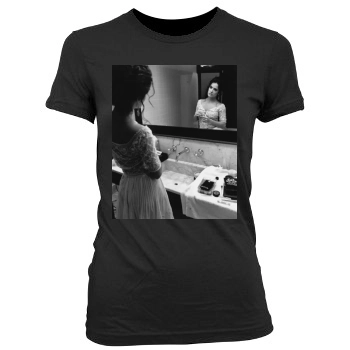 Salma Hayek Women's Junior Cut Crewneck T-Shirt