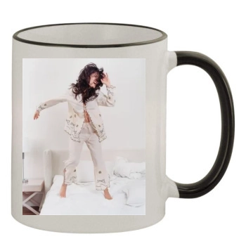 Salma Hayek 11oz Colored Rim & Handle Mug