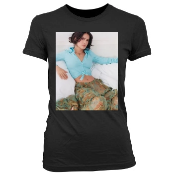 Salma Hayek Women's Junior Cut Crewneck T-Shirt