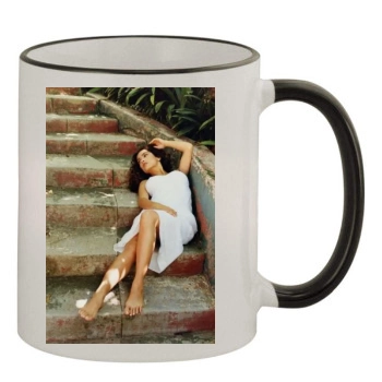 Salma Hayek 11oz Colored Rim & Handle Mug