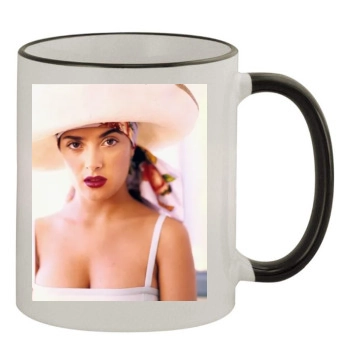 Salma Hayek 11oz Colored Rim & Handle Mug