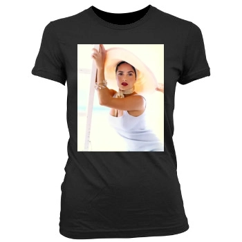 Salma Hayek Women's Junior Cut Crewneck T-Shirt