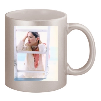 Salma Hayek 11oz Metallic Silver Mug