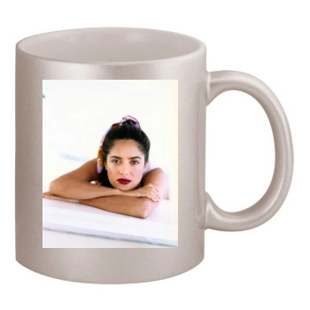 Salma Hayek 11oz Metallic Silver Mug