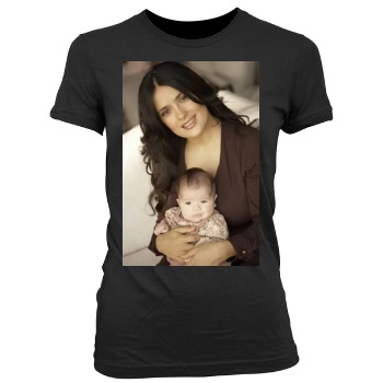 Salma Hayek Women's Junior Cut Crewneck T-Shirt