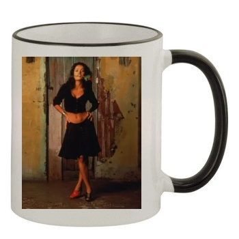 Salma Hayek 11oz Colored Rim & Handle Mug