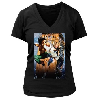 Shanghai Knights (2003) Women's Deep V-Neck TShirt