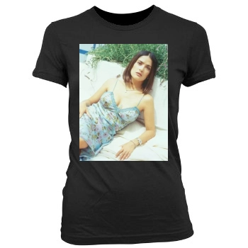 Salma Hayek Women's Junior Cut Crewneck T-Shirt