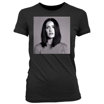 Salma Hayek Women's Junior Cut Crewneck T-Shirt