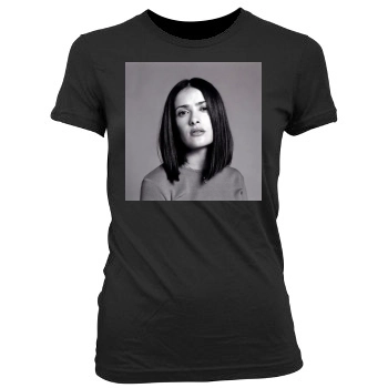 Salma Hayek Women's Junior Cut Crewneck T-Shirt