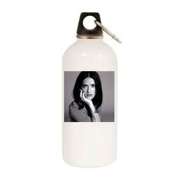 Salma Hayek White Water Bottle With Carabiner