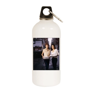 Salma Hayek White Water Bottle With Carabiner