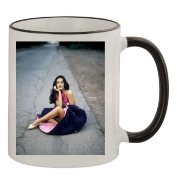 Salma Hayek 11oz Colored Rim & Handle Mug