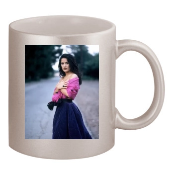 Salma Hayek 11oz Metallic Silver Mug