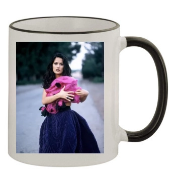 Salma Hayek 11oz Colored Rim & Handle Mug