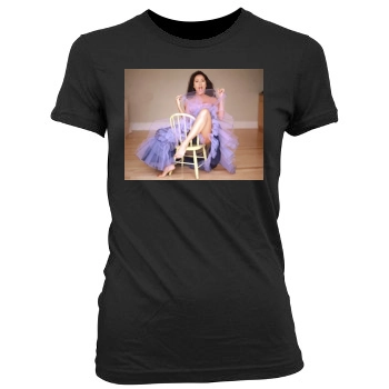 Salma Hayek Women's Junior Cut Crewneck T-Shirt