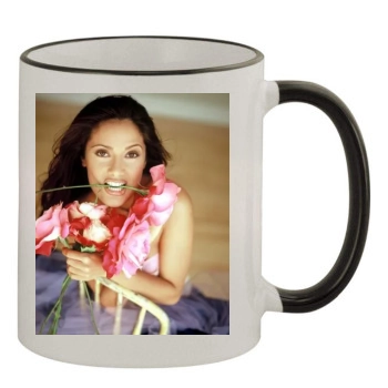 Salma Hayek 11oz Colored Rim & Handle Mug