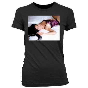 Salma Hayek Women's Junior Cut Crewneck T-Shirt