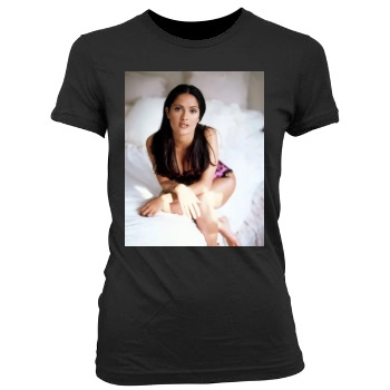 Salma Hayek Women's Junior Cut Crewneck T-Shirt